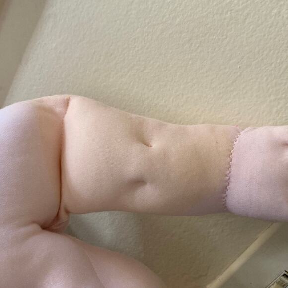 VTG Handmade Soft Sculpture Cabbage Patch Little People STYLE Fabric Doll Baby - Picture 9 of 15